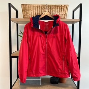 L.L. Bean Spring/Rain Hooded Coat Jacket, Medium